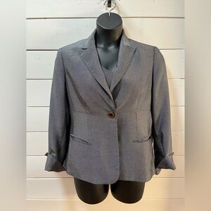 JONES NEW YORK Silver Gray Two-Piece Suit Set – Size 14